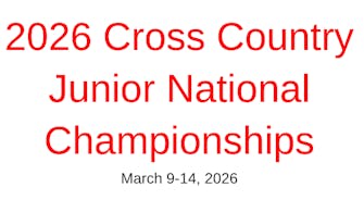 Cross County Junior National Championship sign