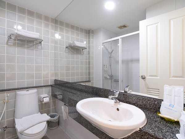 Bathroom with seperate shower