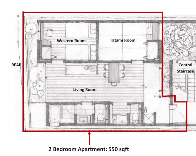 Shimaya Stays Komatsu Residences - 1F 2BR Layout