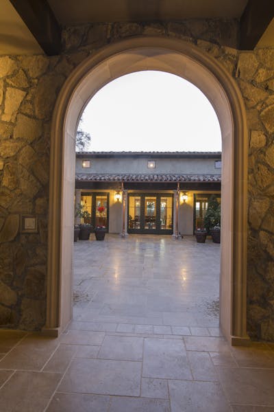 Arch entrance to Courtyard