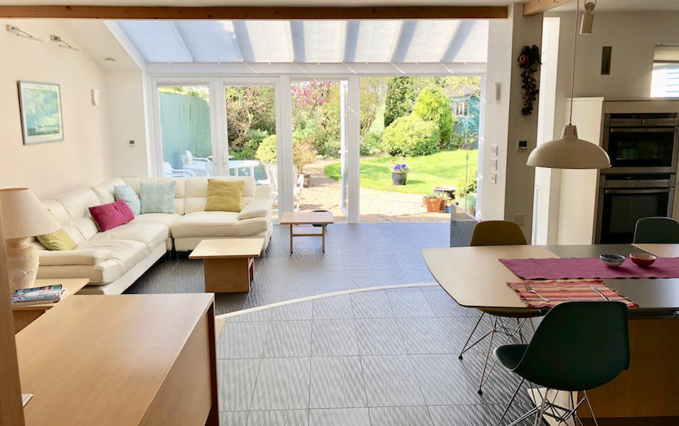 This is the Garden Room. Modern contemporary and Scandinavian in style.