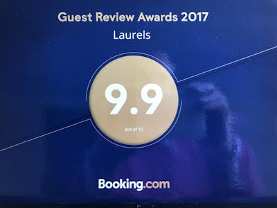 An award from Booking .com 9.9 out of 10. An exceptional result.