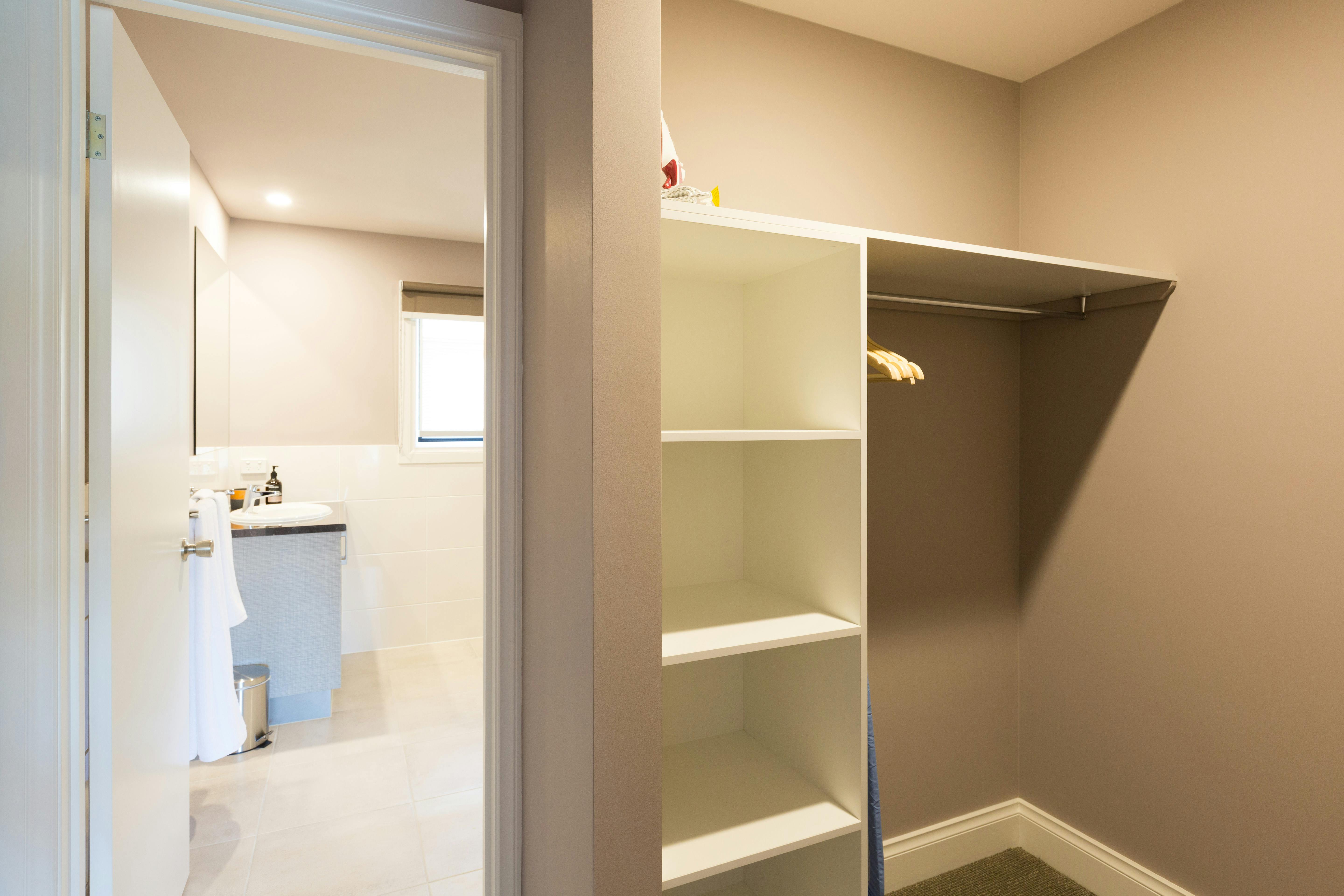 Walk in robe and iron in king studio