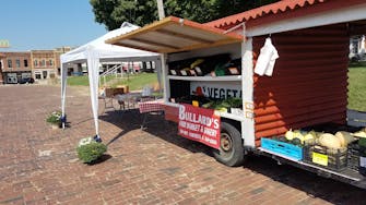Bullard Farm market stand at Farmer's market