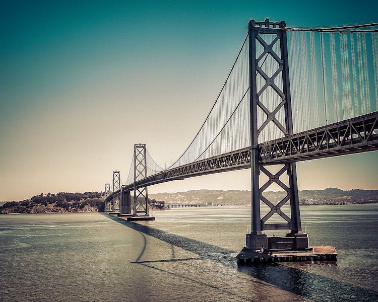 The Dylan Hotel - Bay Bridge close to Embarcadero Boulevard in San Francisco.