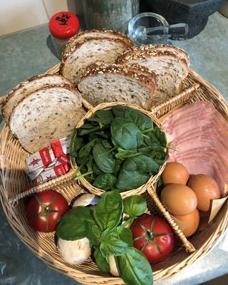 Cook your own breakfast included