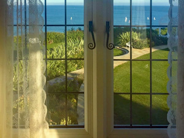 Haven Hall Hotel Bedroom 1 view with sailboats