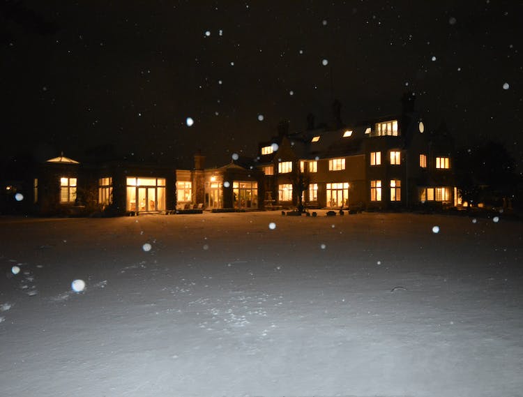 Haven Hall Hotel snowy night