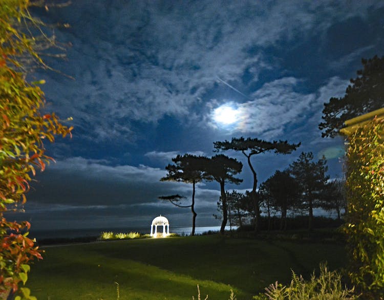 Haven Hall Hotel in the moonlight