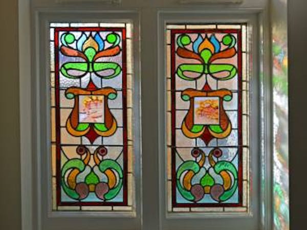 Haven Hall Hotel Garden Suites Front door stained glass