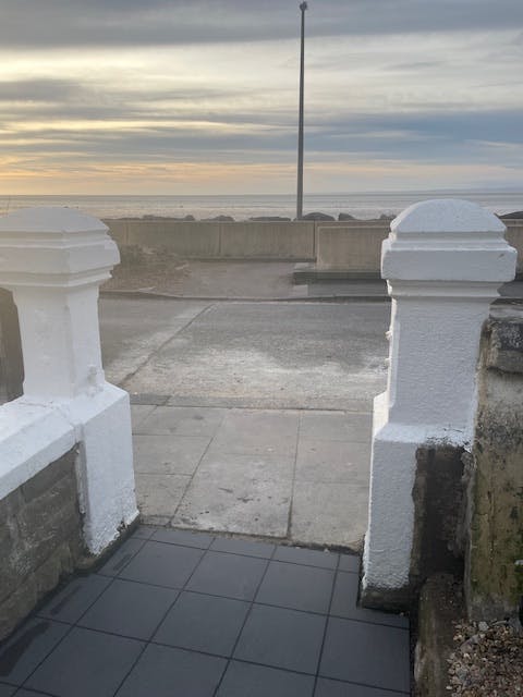 Path of Sunbeam House shoing the access to the promenade