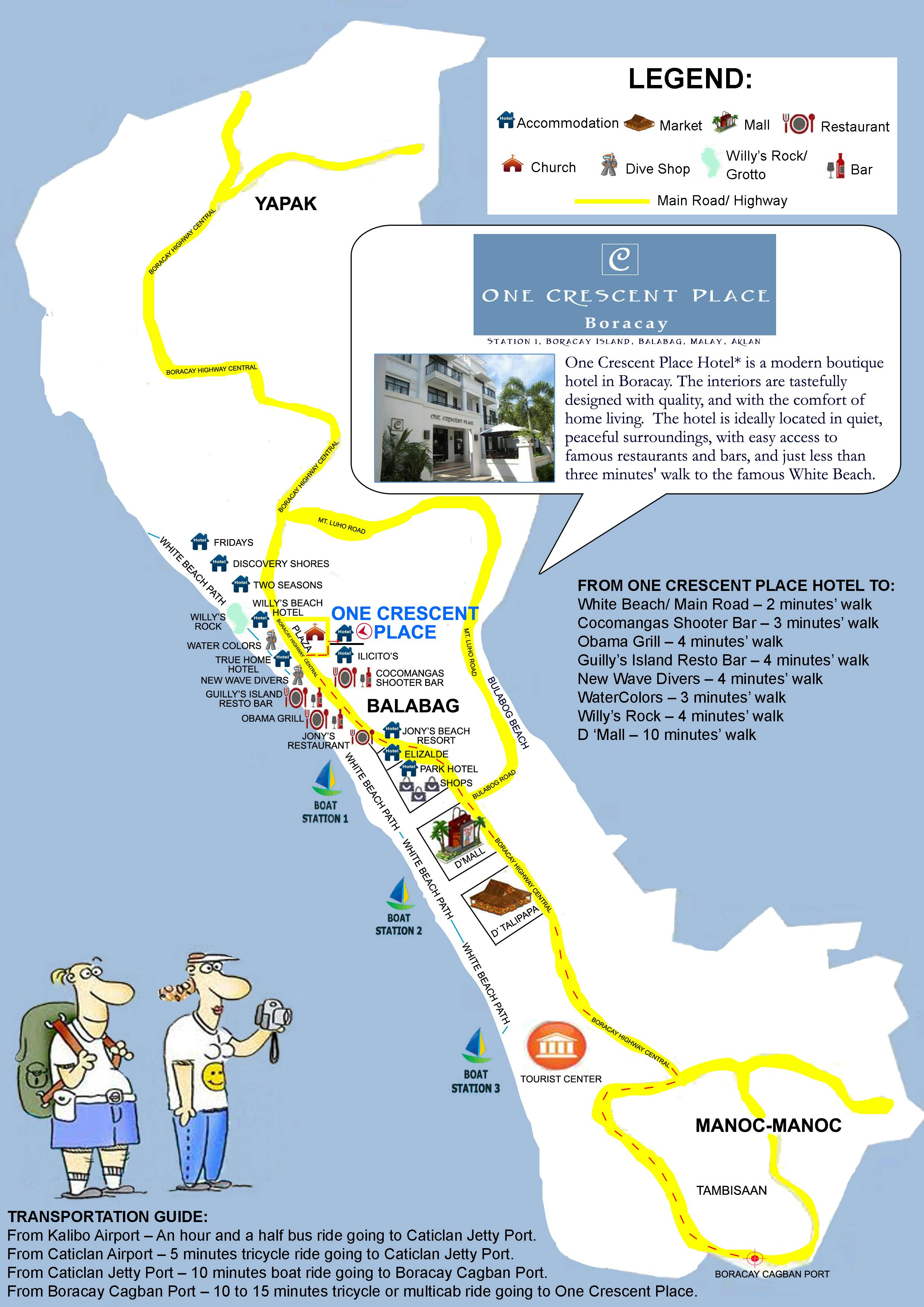 One Crescent Place Hotel - How to get there