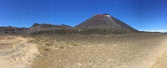 Views of Mt Ngauruhoe on the Tongariro Alpine Crossing.