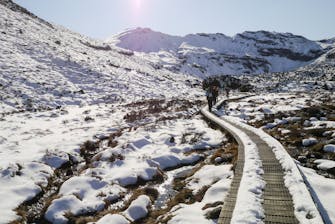 Tongariro Alpine Crossing guided walk through Mangatepopo valley