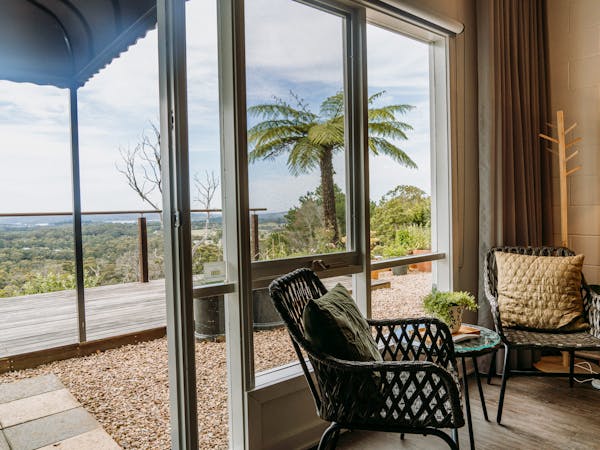 Sliding window with chairs