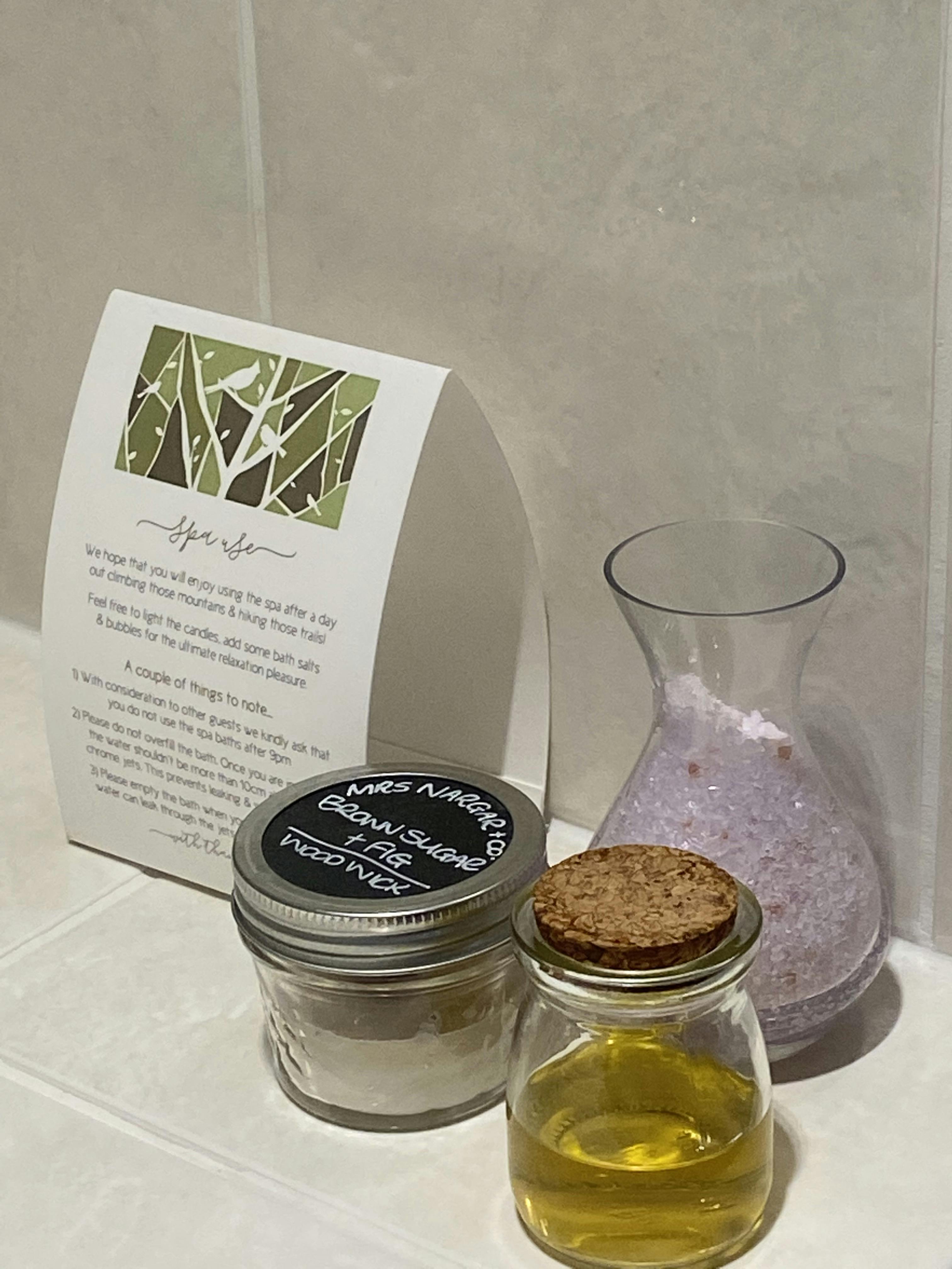 Everything you need for a soak in the tub