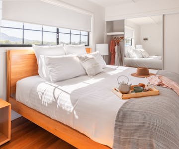 Breakfast in bed romantic getaway Sunshine Coast