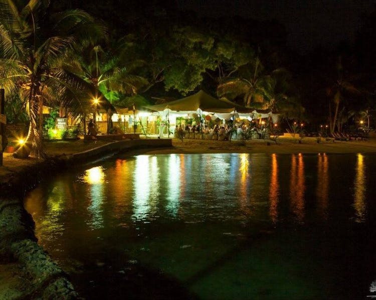Calypso Beach at night MagicalMarquee #erakorbeachweddings #weddingreceptionthebeachsouthpacific #Vanuatutropicalbeachwedding