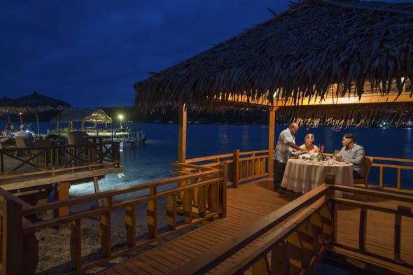 Aqua Overwater restaurant waterfront dining vanuatu #erakorislandresort #tropicalislandholiday #Vanuatuaccommodation