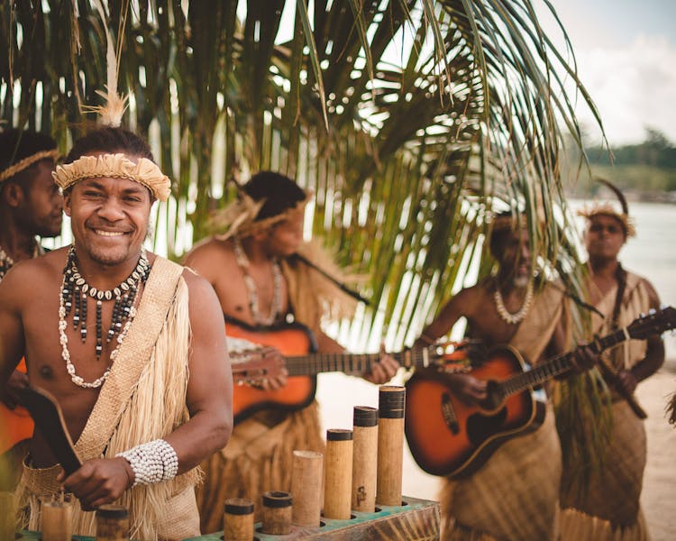 Melanesian Island String Band #erakorbeachweddings #weddingceremonyonthebeachsouthpacific #Vanuatutropicalbeachweddings