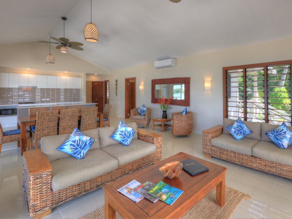 erakor island resort beach cottage lounge #erakorislandresort #tropicalislandholiday #Vanuatuaccommodation