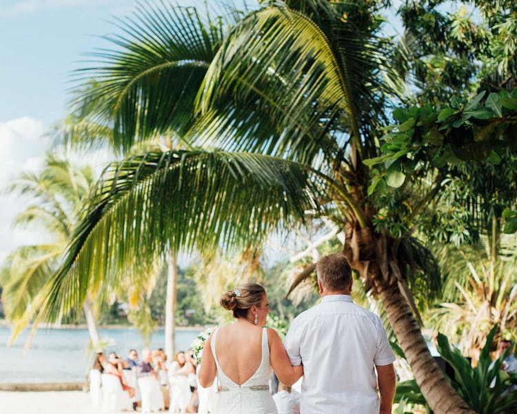 Coconut Beach Wedding Ceremony #erakorweddings #weddingceremonyonthebeach #Vanuatutropicalbeachweddings