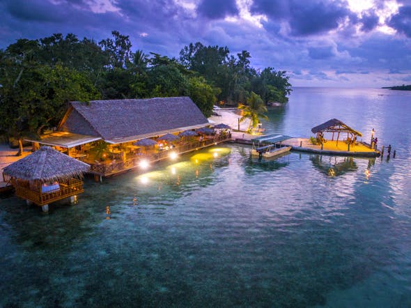 Aqua Overwater restaurant waterfront dining vanuatu #erakorislandresort #tropicalislandholiday #Vanuatuaccommodation