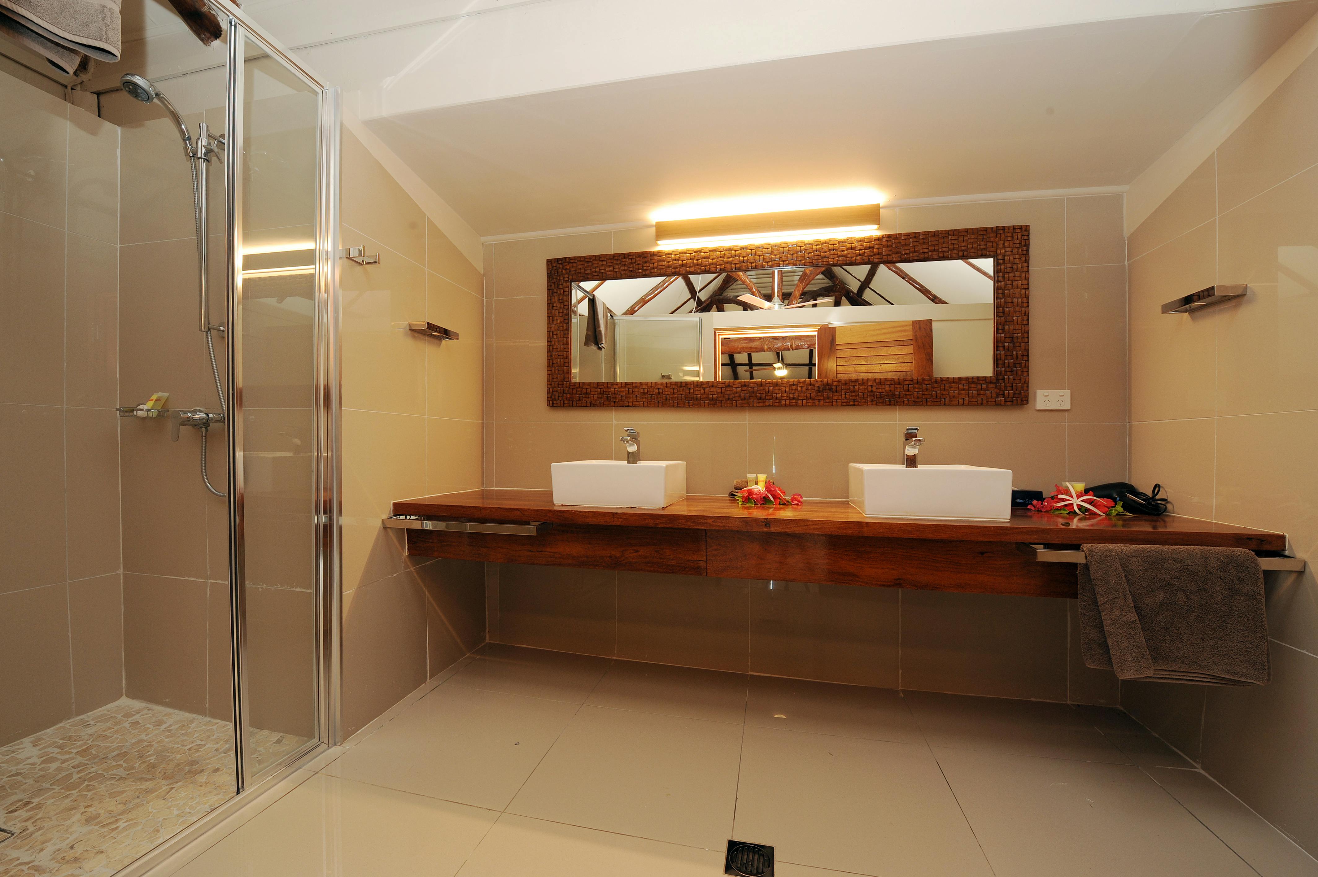 Lagoon Villa - Bathroom erakor island resort & spa #erakorislandresort #vanuatuholidays #tropicalislandholiday