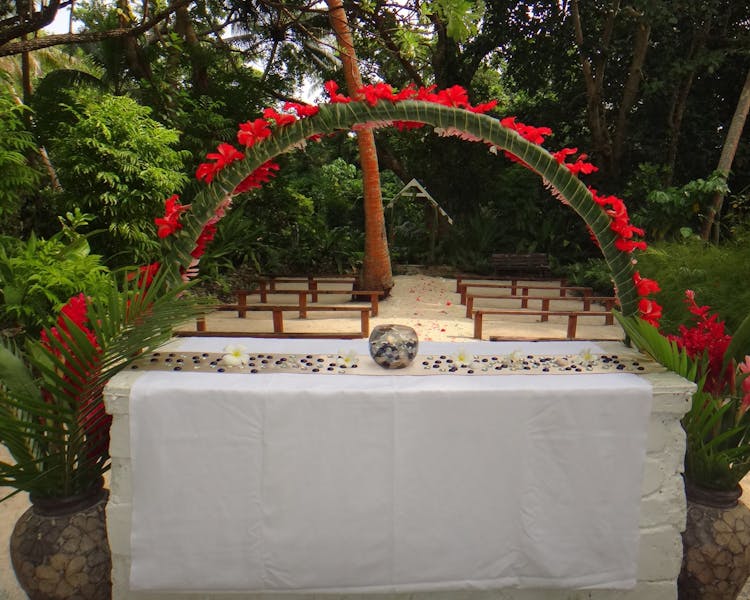 Erakor Island Open Air Chapel #erakorbeachweddings #weddingceremonyonthebeachsouthpacific #vanuatuislandweddings