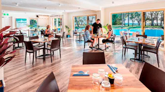 Dining at the Beach Motel in Hervey Bay