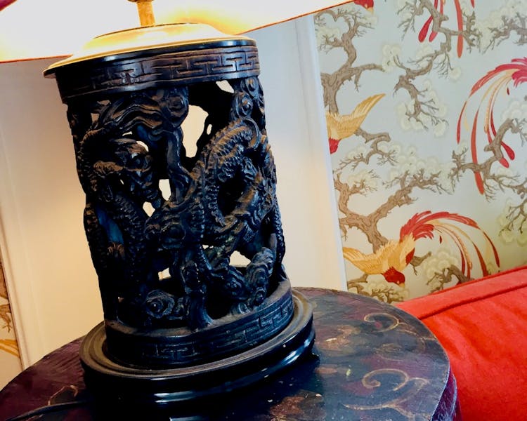 Chinese dragon table lamps