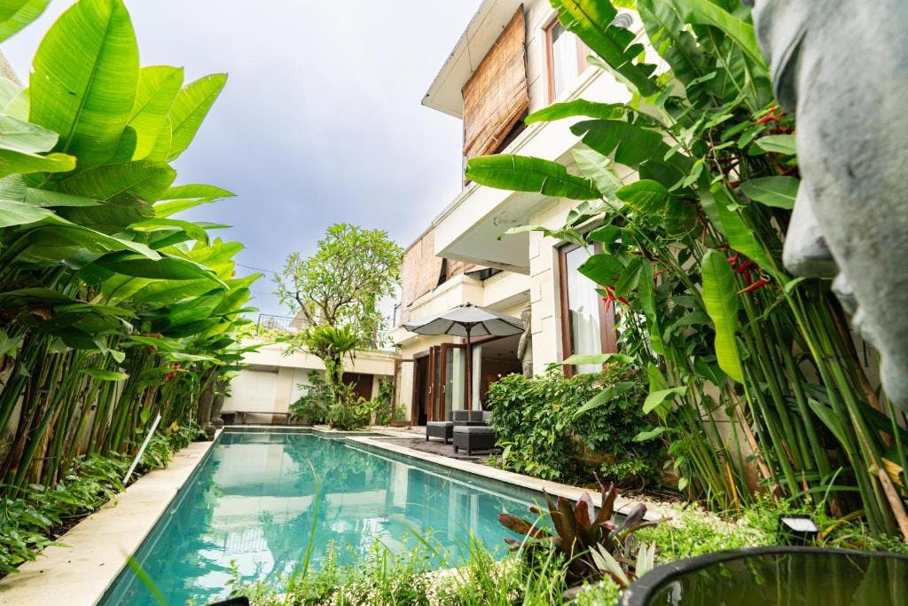 pool and villa