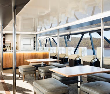 Premier Upper Deck seating on board Spirit of the Wild, Gordon River Cruises