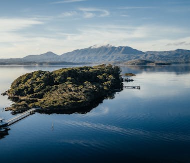 Spirit of the Wild docked at Sarah Island