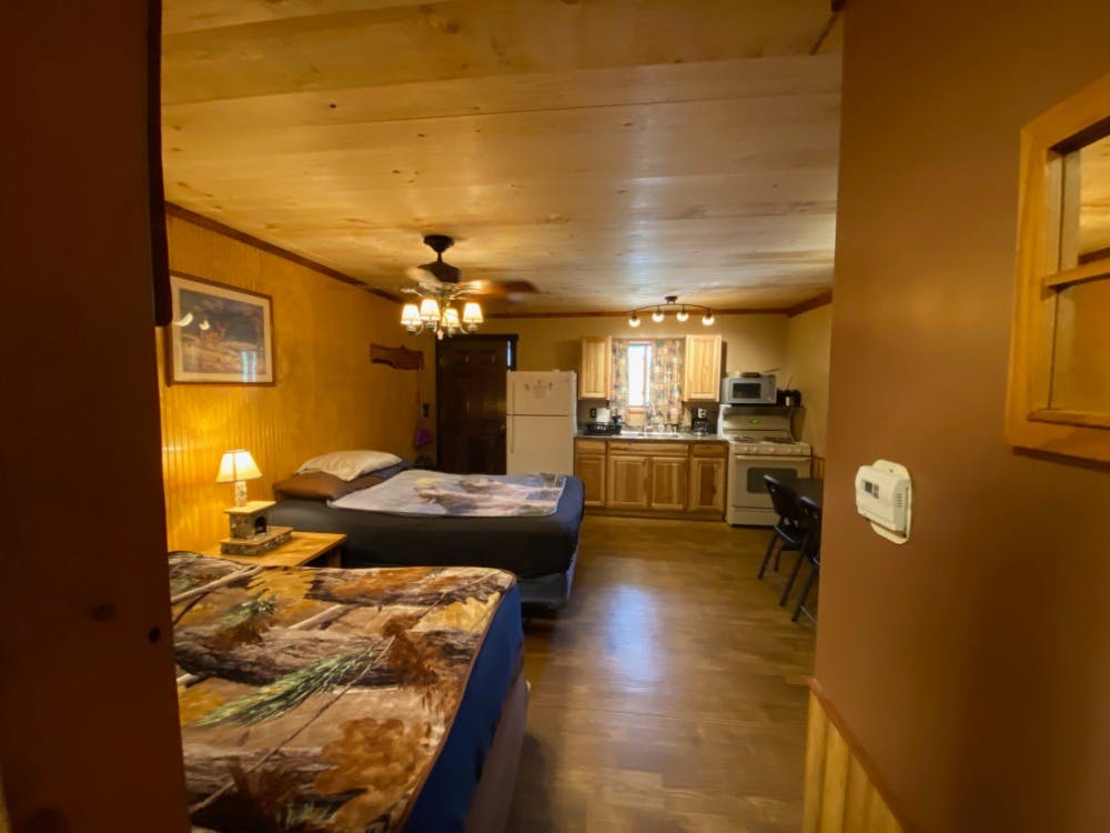 Room 2 Kitchen at Best Bear Lodge & Campground. Irons, Michigan