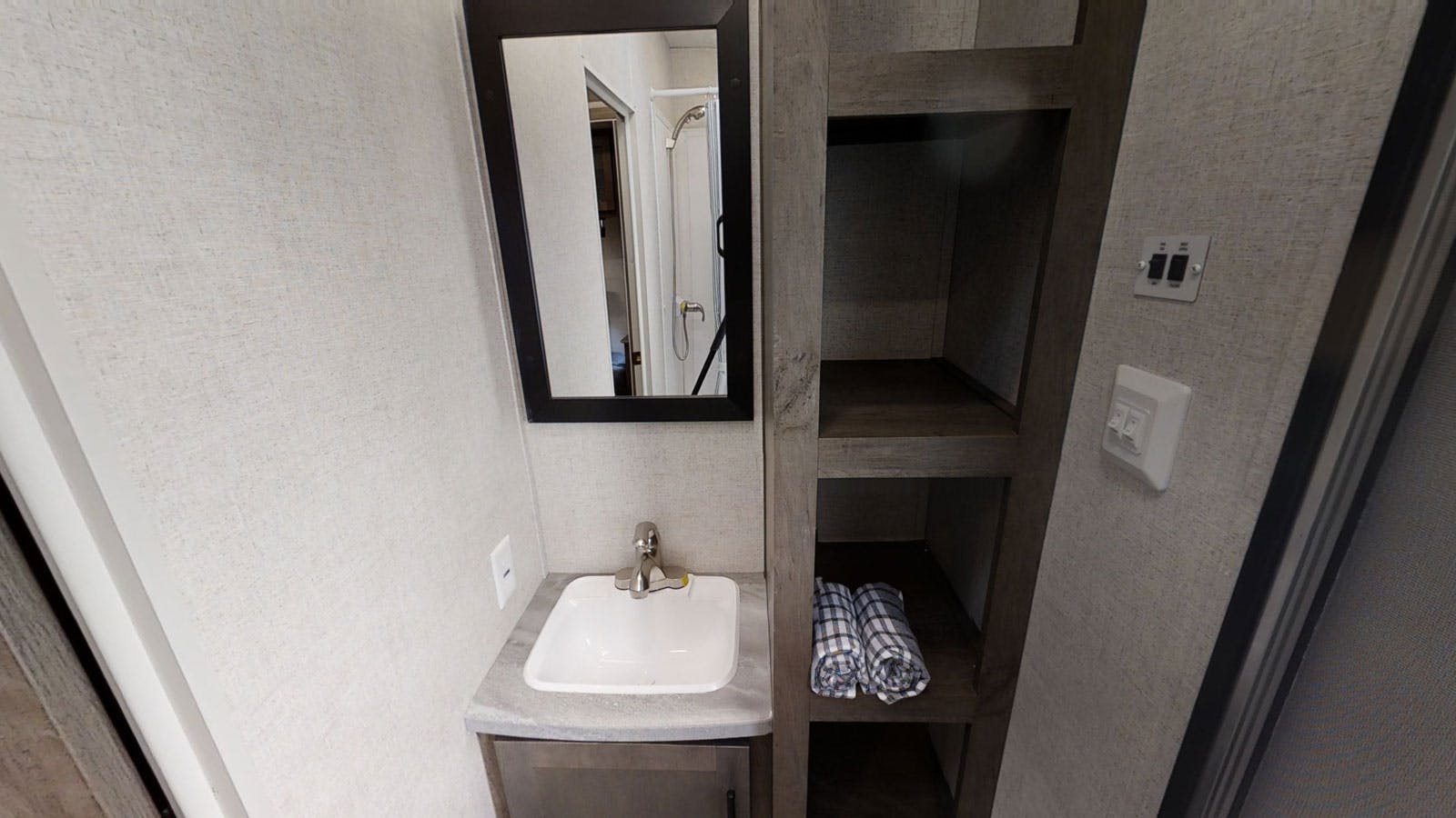 The Grand Tour Destination RV Cabin Rental two Bedroom and two Bathrooms at Best Bear Lodge & Campground