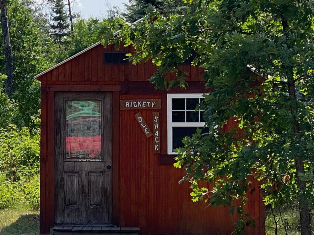 Rickety Ole Shack Camping Cabin at Best Bear Lodge & Campground. Irons, Michigan