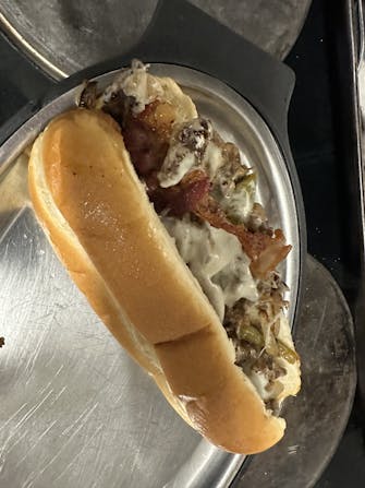 "Cooked-to-order Philly cheese steak."