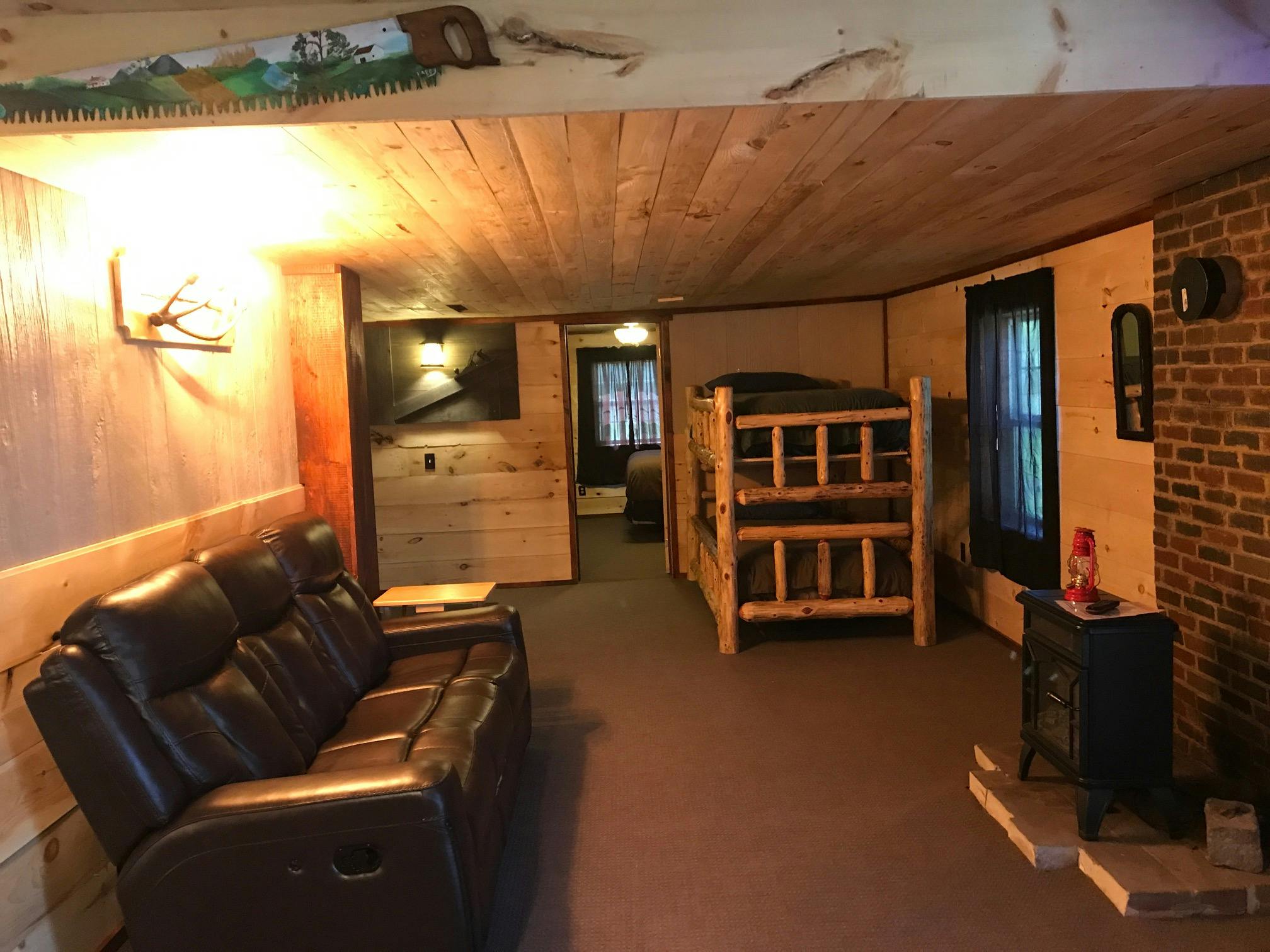 The Grand Daddy Cabin Sleeps Eight at Best Bear Lodge & Campground