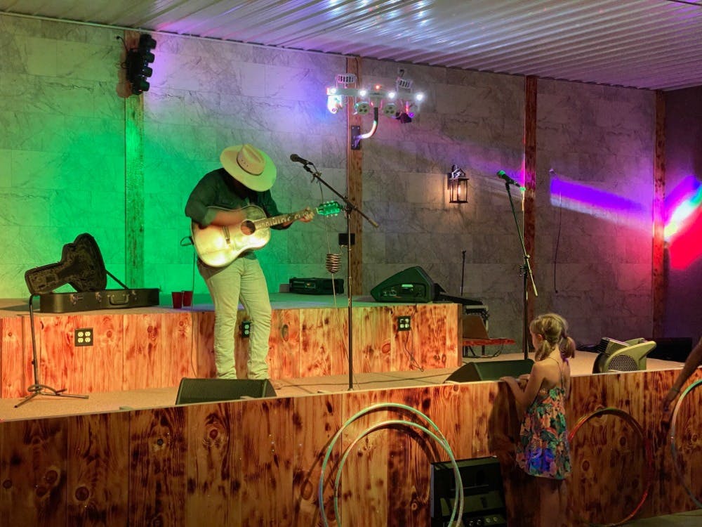 Rhinestone Event Center with Waylon Hanel on stage