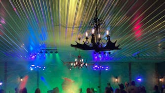 alt="Waylon Hanel performing live in the Rhinestone Event Center at Best Bear Lodge & Campground in Irons Michigan"