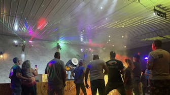 alt="Waylon Hanel performing live in the Rhinestone Event Center at Best Bear Lodge & Campground in Irons Michigan"