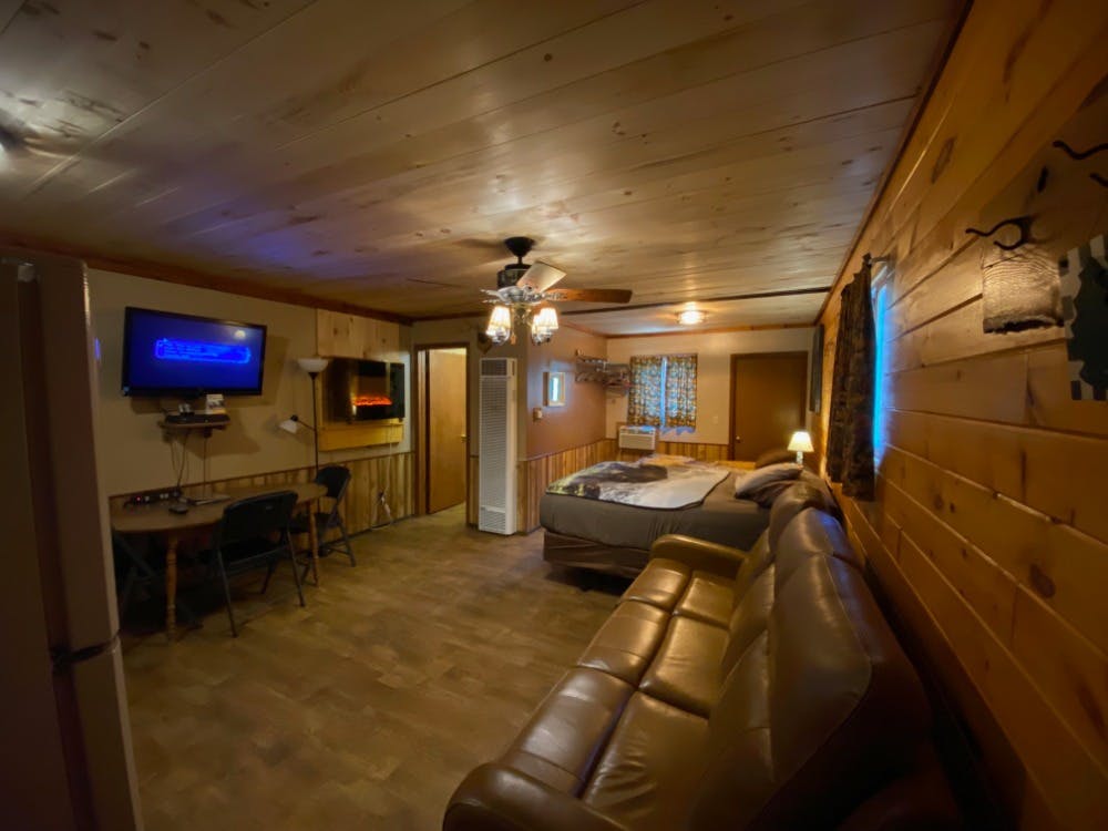 Room 4 Kitchen at Best Bear Lodge & Campground. Irons, Michigan