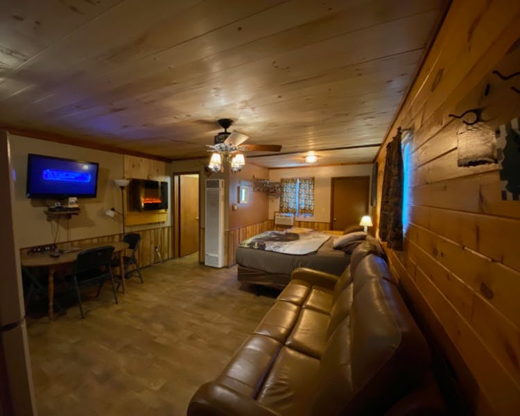 Room 4 Kitchen at Best Bear Lodge & Campground. Irons, Michigan