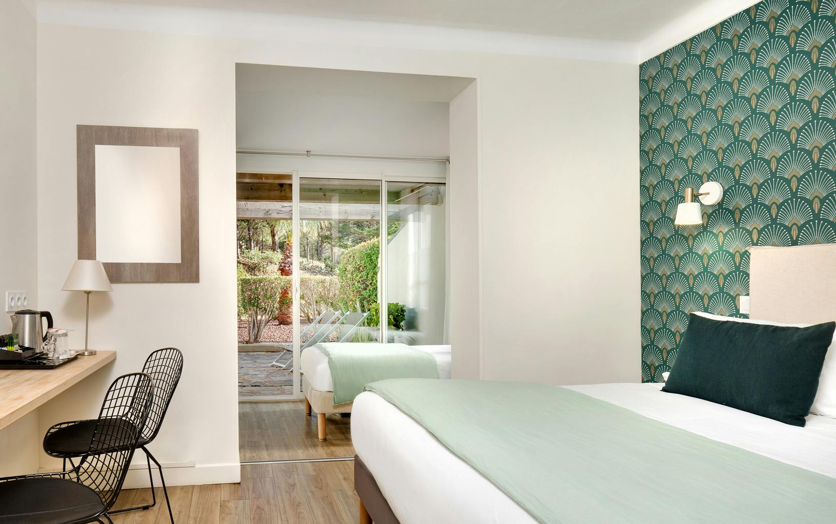 Vue d'ensemble Chambre triple vue jardin