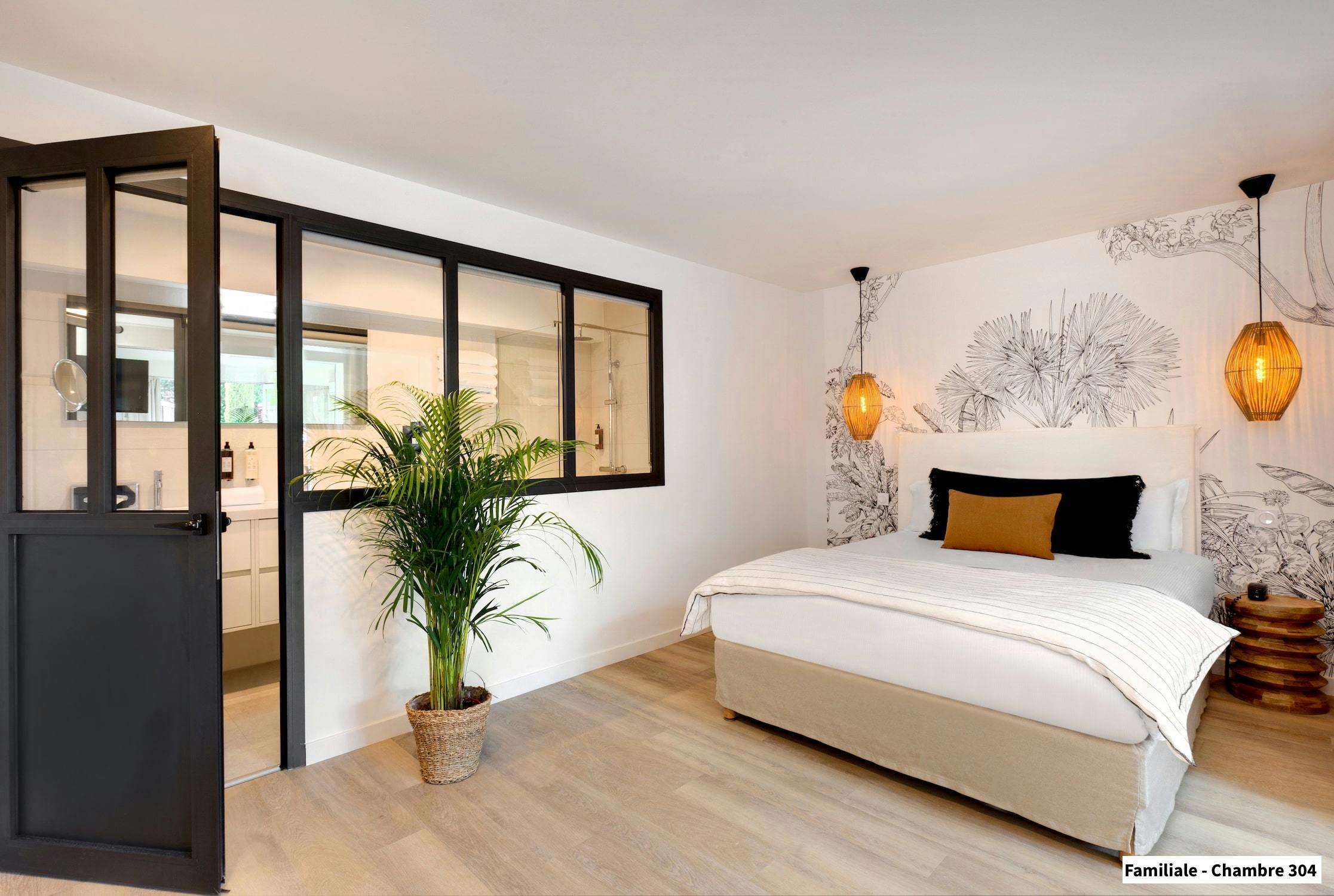 Vue de la Chambre Familiale 304 de l'Hôtel Spa Les Mouettes