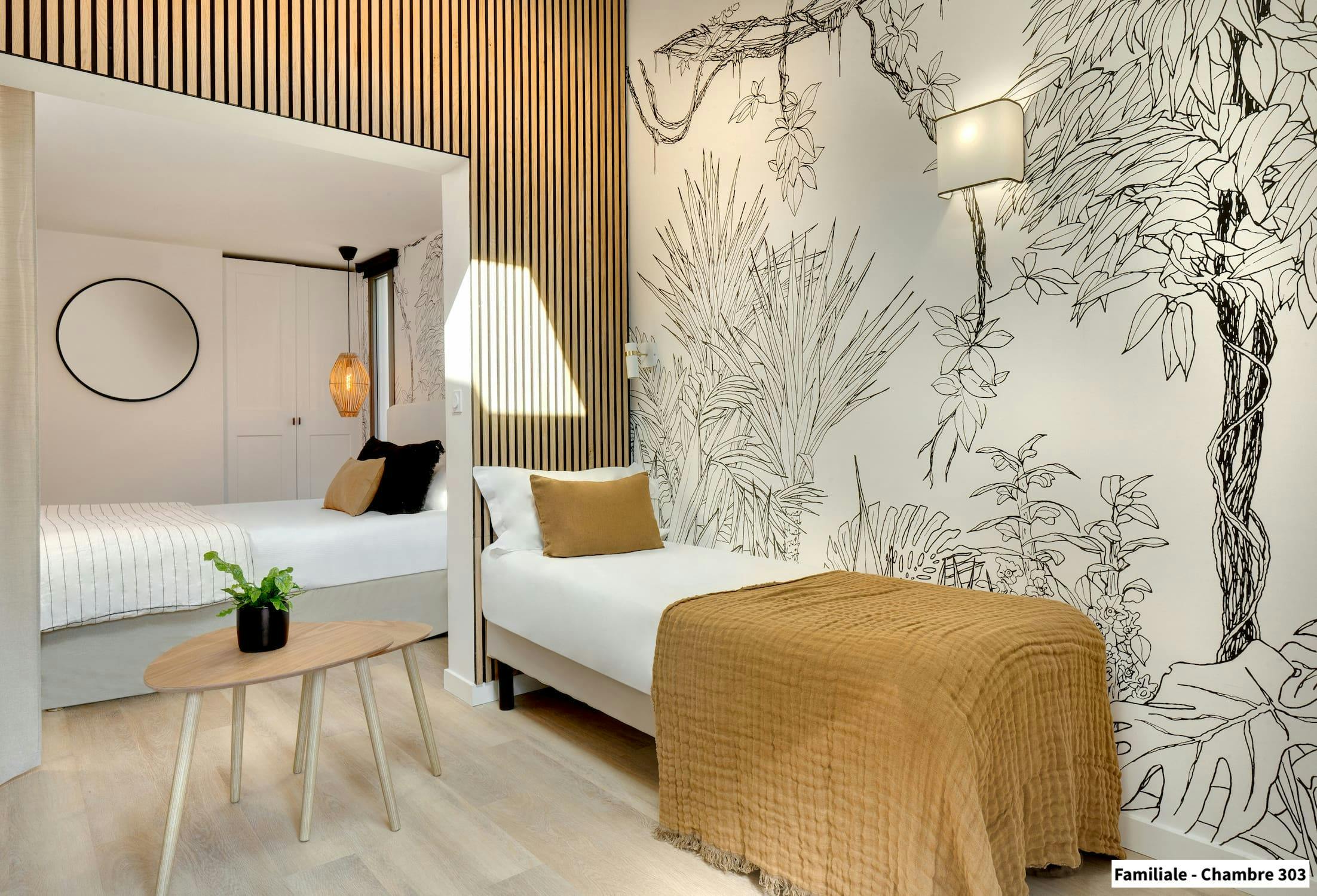 Chambre Partielle de la Familiale 303 de l'Hôtel Spa Les Mouettes