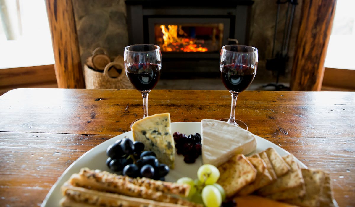 Romantic wood fires in the cottages at Anderley in Gippsland
