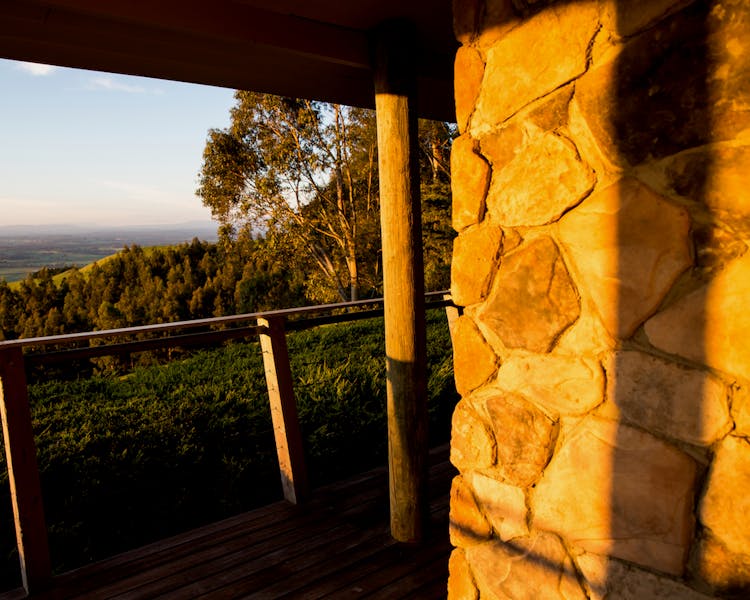 Enjoy the beautiful light and views from the deck at Anderley