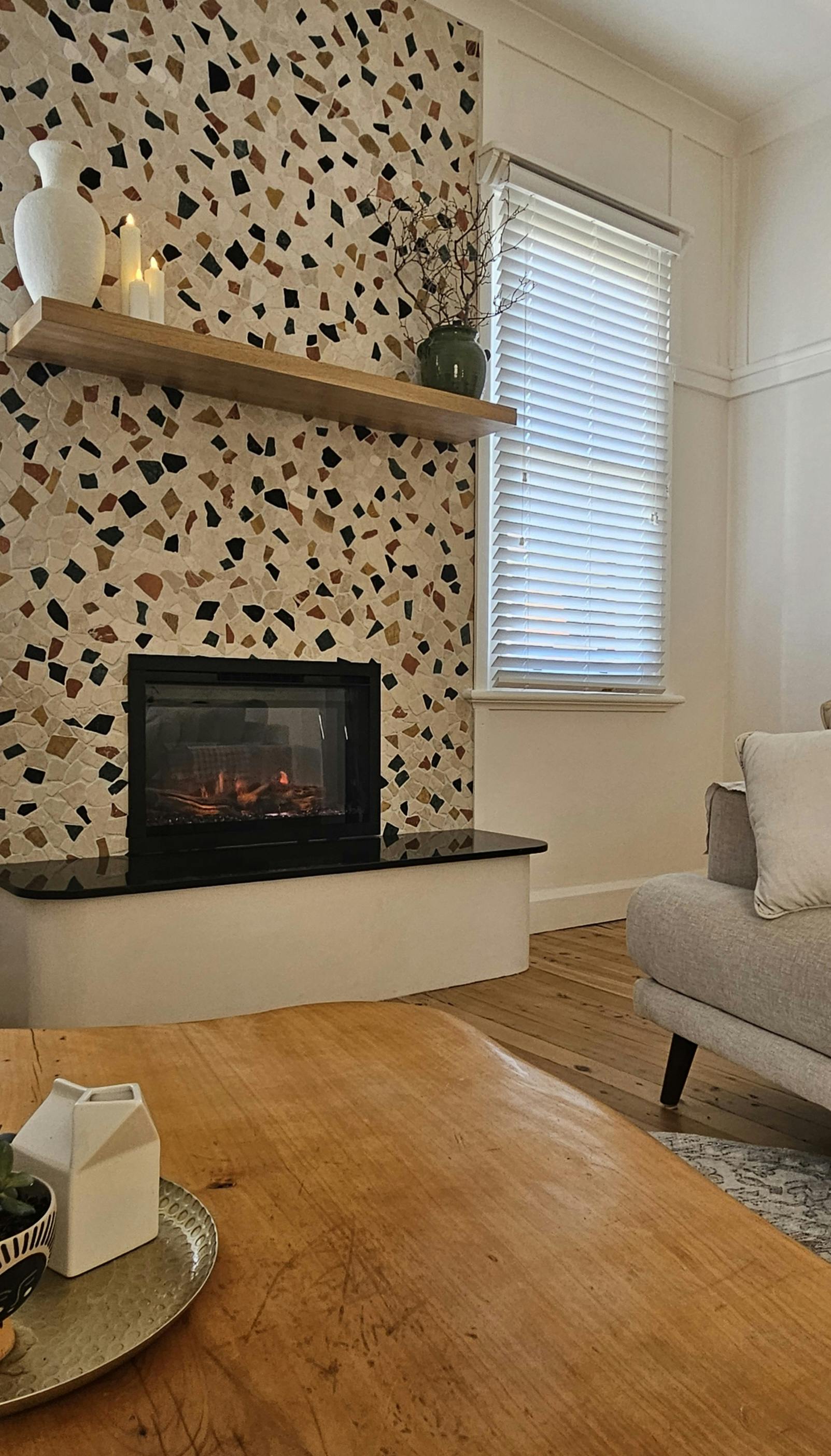 Fitzroy Lodge fireplace